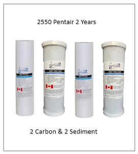 PENTAIR 2550 GRO 50 Reverse Osmosis Replacement Filter Set Yearly (2 sets)