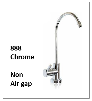 A Modern Style Reverse Osmosis Faucet Shiny Chrome Non Air Gap