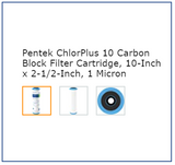 Pentek ChlorPlus 10 Carbon Block Filter Cartridge, 10-Inch x 2-1/2-Inch, 1 Micron